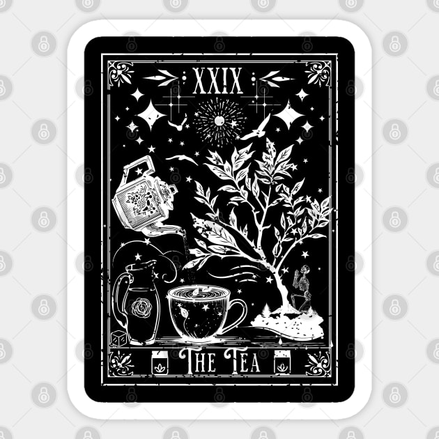 The Tea Tarot Card Sticker by H. R. Sinclair